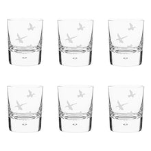 Scottish Birds Handblown Crystal Tumbler Set