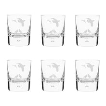 Scottish Birds Handblown Crystal Tumbler Set