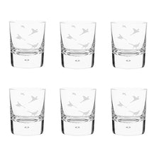 Scottish Birds Handblown Crystal Tumbler Set