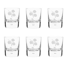 Leaf Design Crystal Handblown Tumbler Set