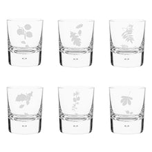 Leaf Design Crystal Handblown Tumbler Set