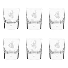 Leaf Design Crystal Handblown Tumbler Set