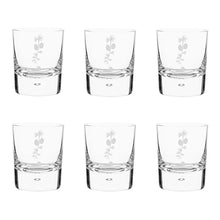 Leaf Design Crystal Handblown Tumbler Set