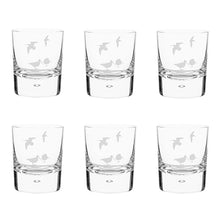 Scottish Birds Handblown Crystal Tumbler Set