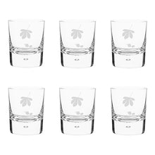 Leaf Design Crystal Handblown Tumbler Set