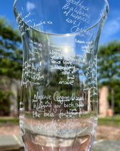 Personalised Glass Vase w/ Hand Written Messages