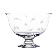 Scottish Birds Handblown Crystal Bowl