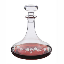 Edwardian Grapevine Hand Blown Crystal Ships's Decanter
