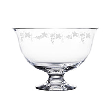 Edwardian Grapevine Frieze Handblown Crystal Bowl