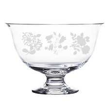 Wildflower Triptych Handblown Crystal Bowl