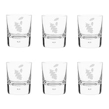 Leaf Design Crystal Handblown Tumbler Set