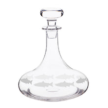 Salmon Frieze Hand Blown Crystal Ships's Decanter