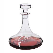 Fisherman & Salmon Hand Blown Crystal Ships's Decanter