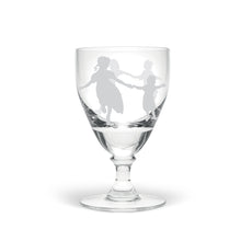 Dancing Children Handblown Crystal Wine Glass