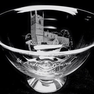 Example | Specialist Hand Engraved Bowl with St Andrews Church