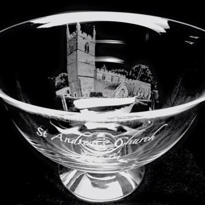 Example | Specialist Hand Engraved Bowl with St Andrews Church