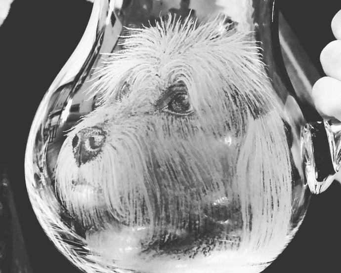 Example | Specialist Hand Engraved Jug with Dog