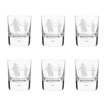 Dancing Children Handblown Crystal Tumbler