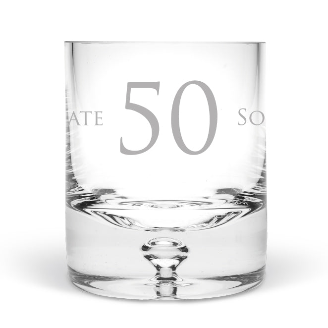 Personalised Birthday Age Hand Blown Tumbler