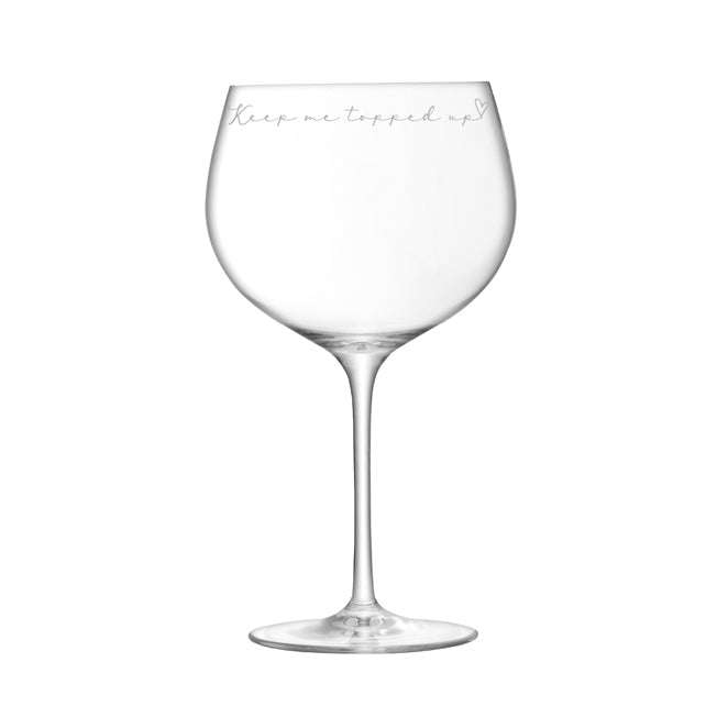 Engraved Gin Glass