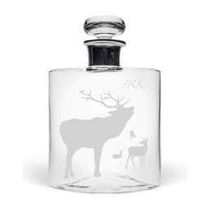 Personalised Stag Large Flask Decanter