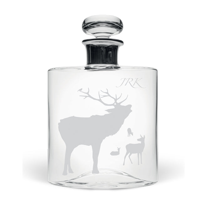 Personalised Stag Large Flask Decanter
