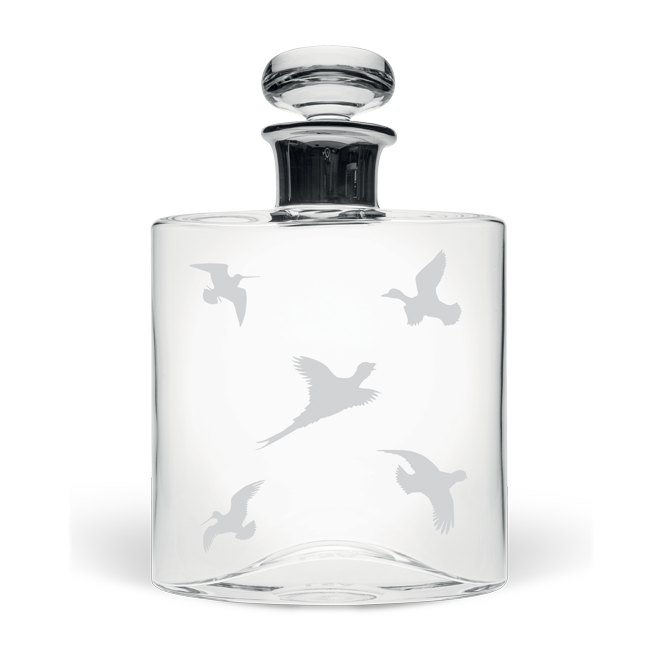 Game Birds Large Flask Decanter