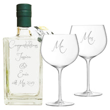 Personalised Gin Bottle and Gin Glass Gift Set