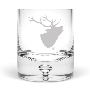 Stag Head Hand Blown Tumbler