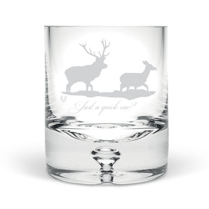 Stag and Hind Hand Blown Tumbler